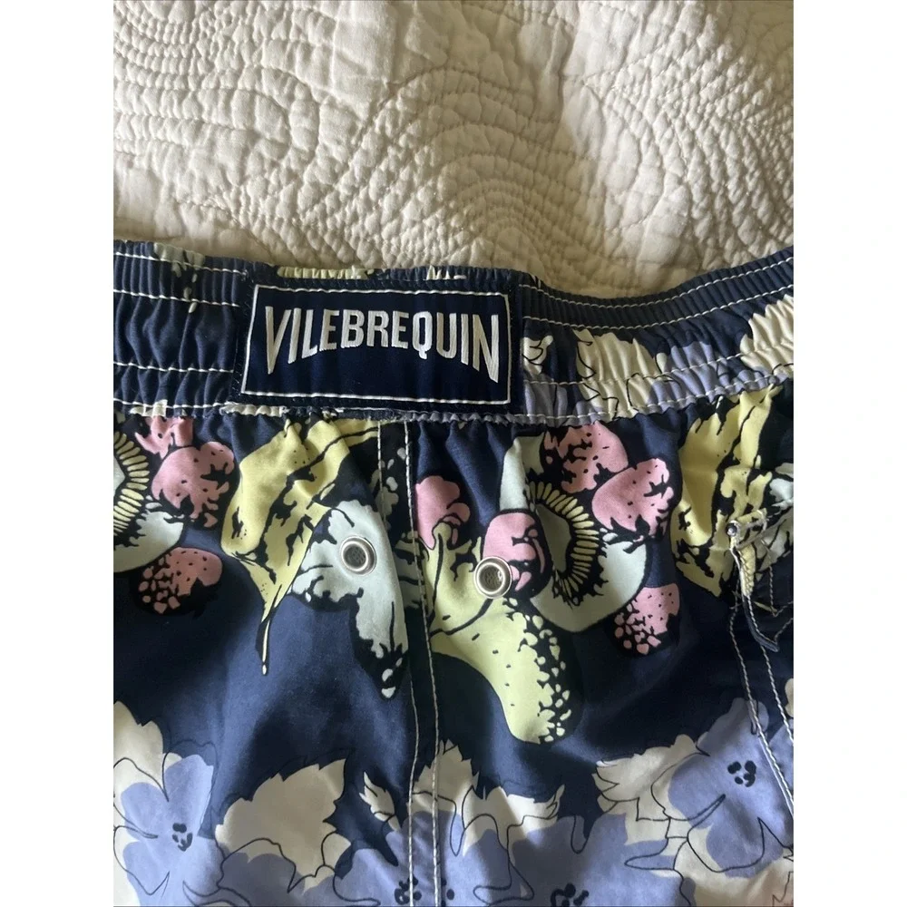 Vilebrequin Swim Trunks‎  Xxl Hawaii Theme Bananas Flowers Starfish Blue